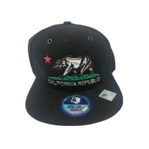 California Republic Pit Bull Snapback Hat Cali Bear NEW Black Collectible